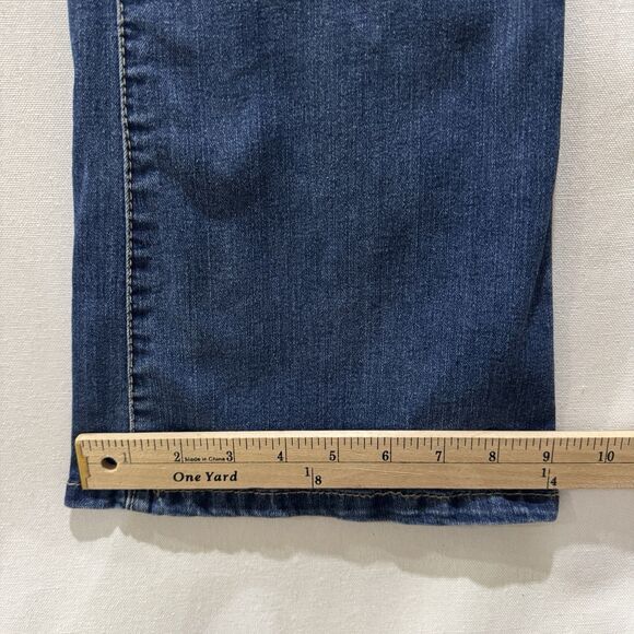Wallflower Overalls Womens XL Blue Flare Stretch Modern Boho Festival Denim - Picture 16 of 16